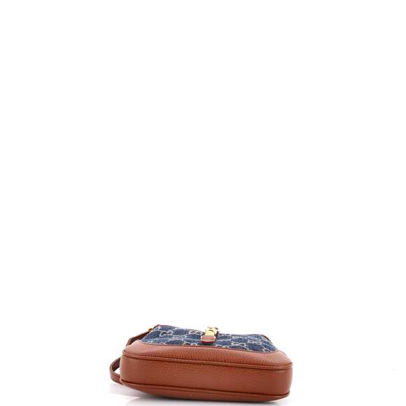 Gucci Jackie Hobo Gg Denim Mini #236418G15B - Picture 4 of 7